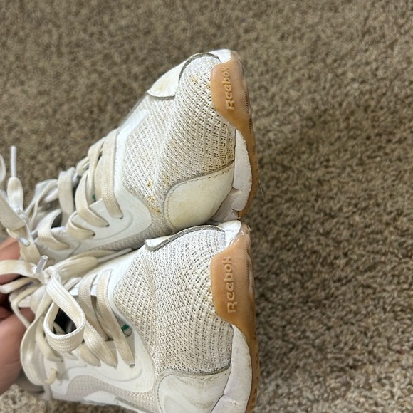 Reebok Zig Dynamica Running Shoe Sneakers Women's Size 7 White Green Chunky Mesh - Picture 12 of 13